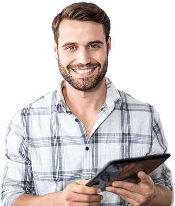 Homme dans site web pour Artistes